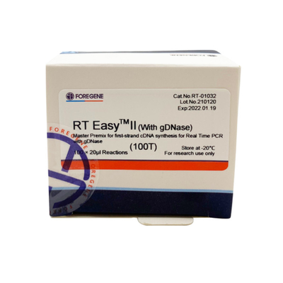 RT EasyTM II مع مواد أولية للنسخ العكسي لاستخدام Master Premix لتوليف أول ستراند CDNA / PCR في الوقت الحقيقي
