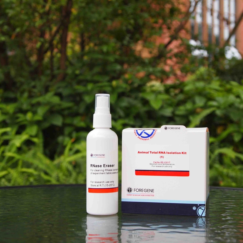 RNase Eraser with RNA Isolation Kits ارتداء القفازات لتنظيف أسطح العمل وتلبية نظام إدارة الجودة الشاملة