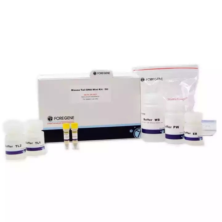 طقم عزل DNA Mini من Mouse Tail استخرج الحمض النووي الجيني من ذيل الفأر في غضون ساعة واحدة