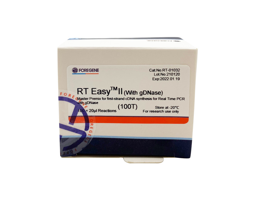 أطقم النسخ العكسي السريعة RT Easy II 25T مع DNase للوقت الحقيقي PCR